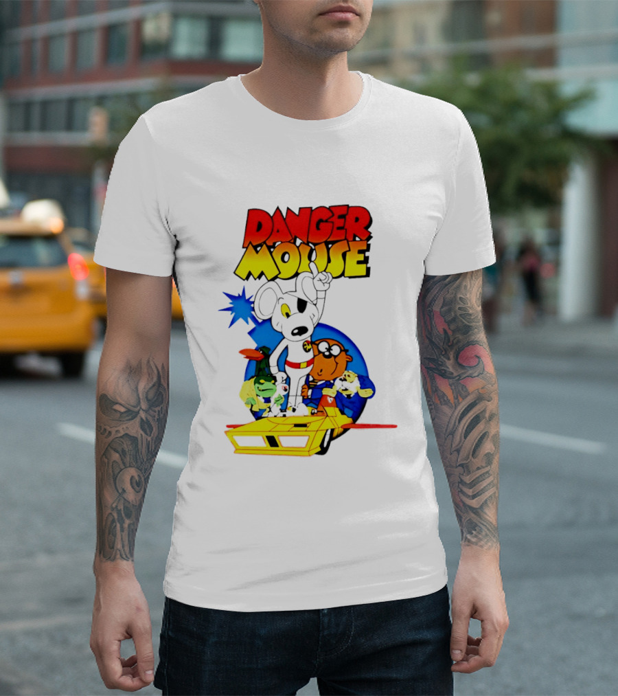 Danger Mouse Animated Character Adventure Team T-Shirt