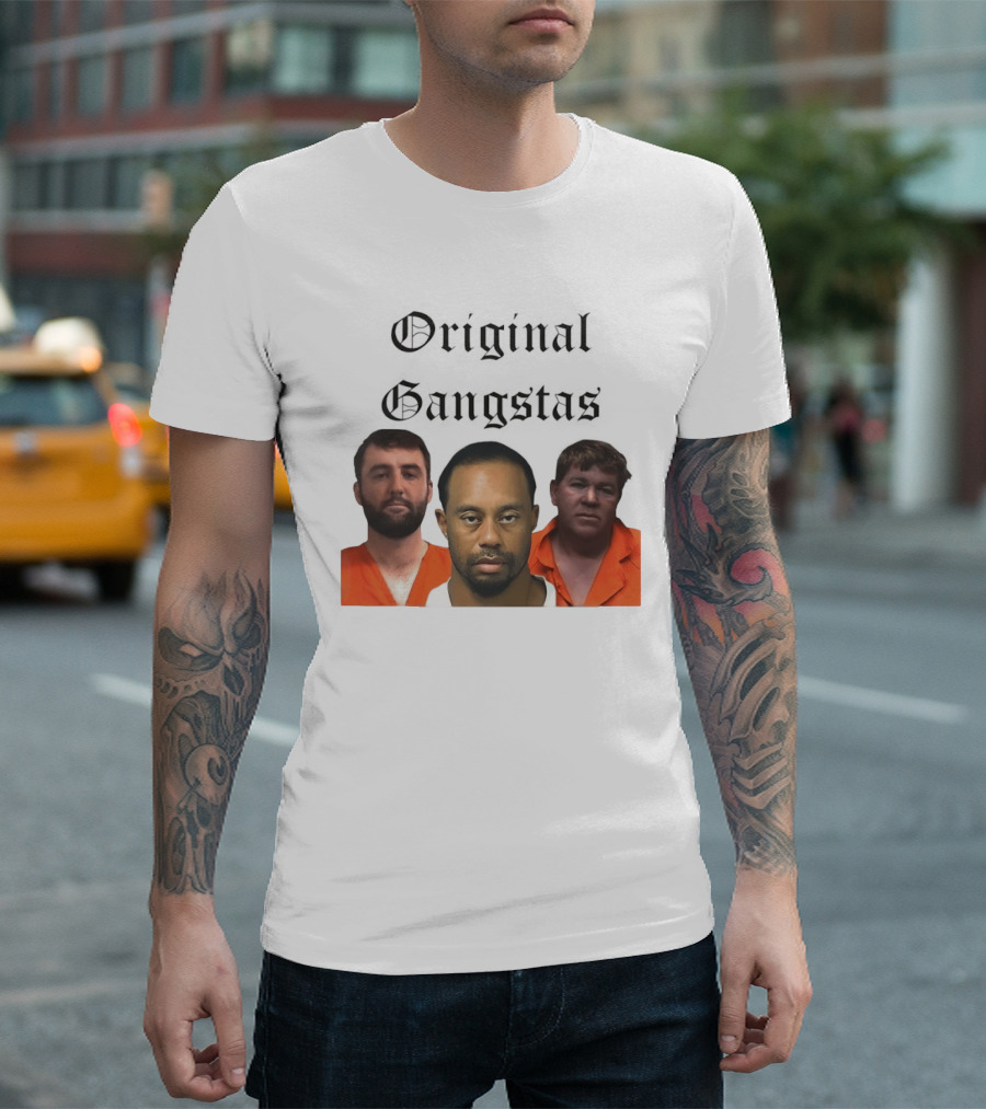 Original Gangsters Shot Scottie Scheffler Tiger Woods John Daly T-Shirt
