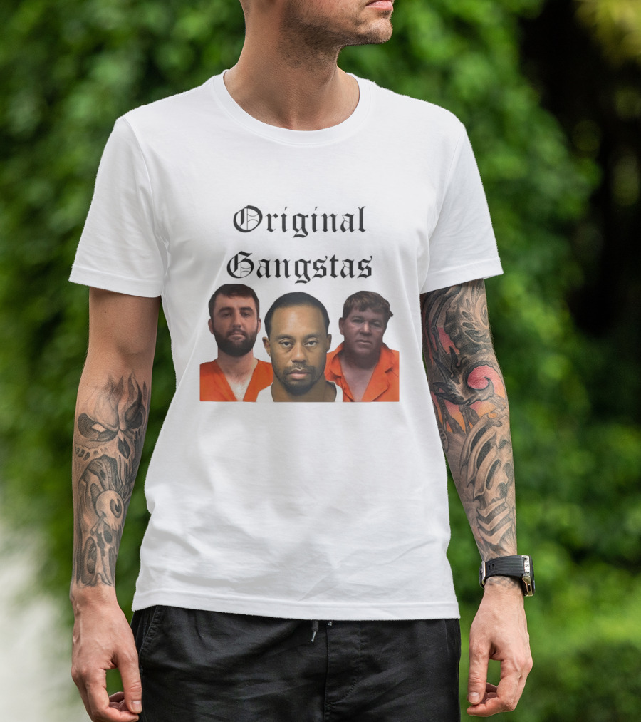 Original Gangsters Shot Scottie Scheffler Tiger Woods John Daly T-Shirt