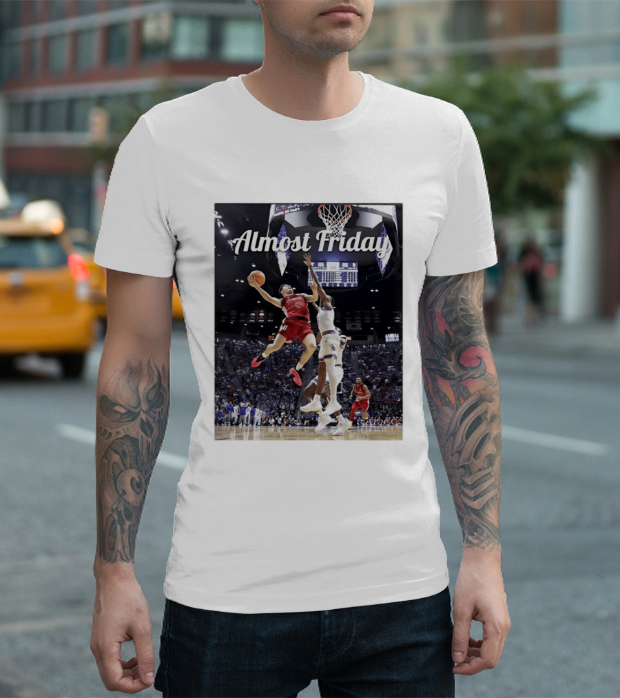 St John's Vs Kansas NCAA Basketball Almost Friday Action T-Shirt