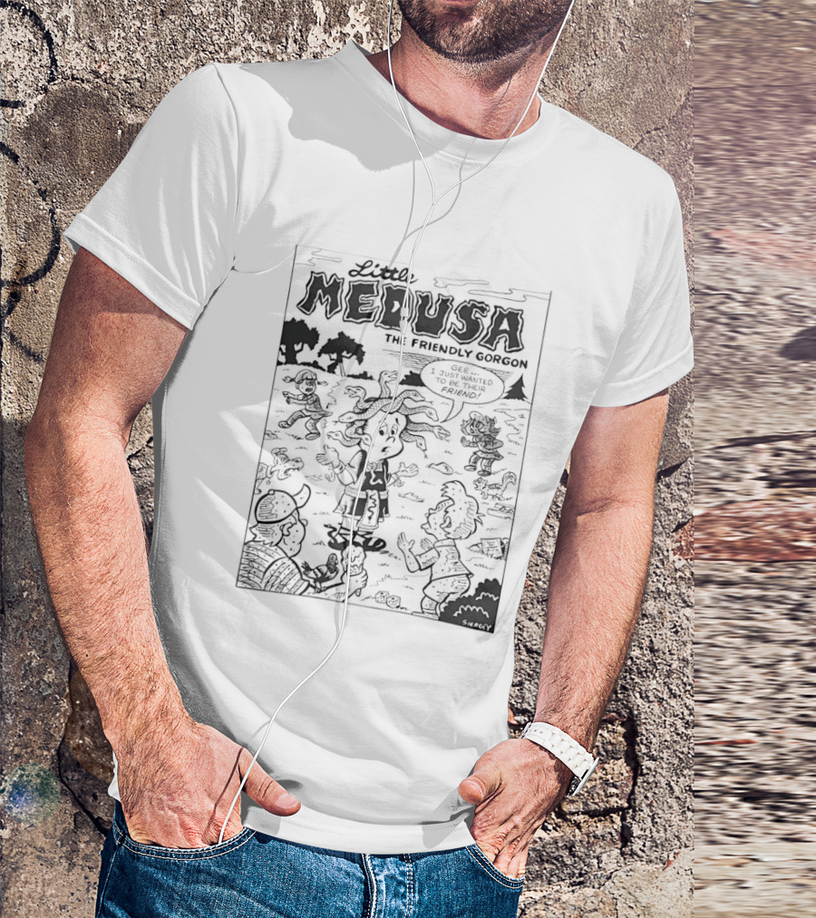 Little Medusa The Friendly Gorgon Comic Style Adventure With Friends T-Shirt