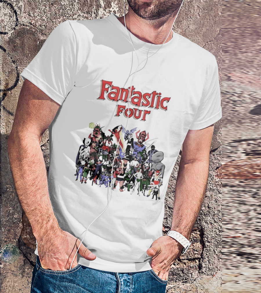 Fantastic Four Comic Characters Assembly T-Shirt