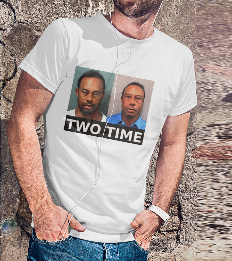 Tiger Woods Shot Two Time Meme Image T-Shirt