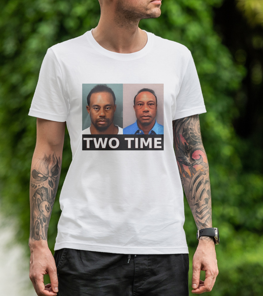 Tiger Woods Shot Two Time Meme Image T-Shirt