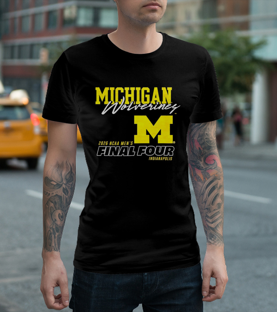 Michigan Wolverines 2026 NCAA Men's Final Four Indianapolis T-Shirt