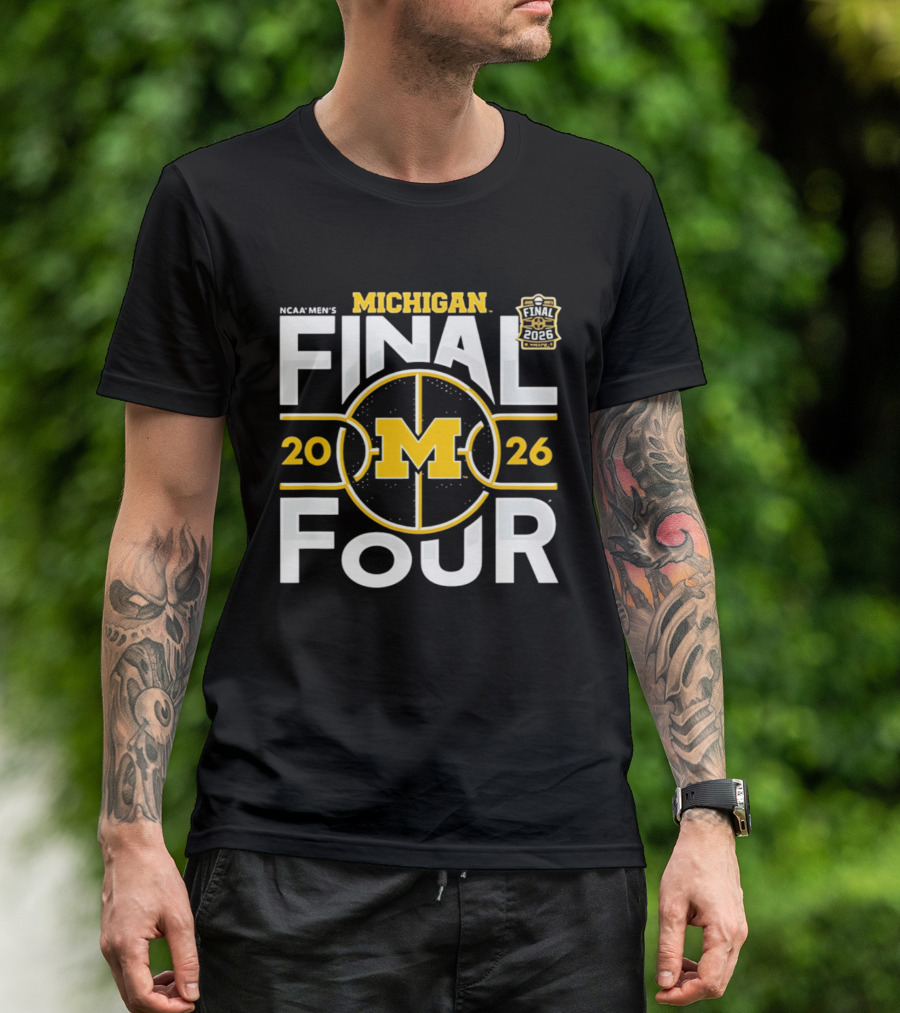 NCAA Men's Michigan Wolverines 2026 Final Four March Madness T-Shirt