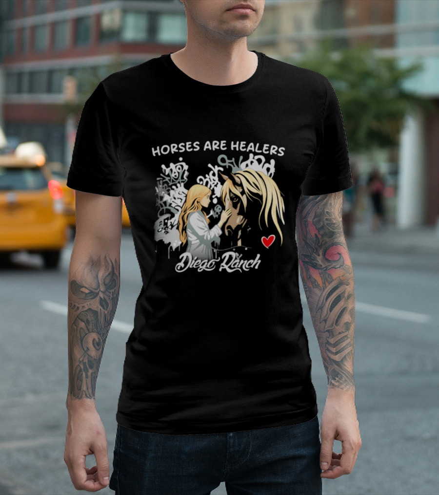 Horses Are Healers Diego Ranch Heartfelt Connection T-Shirt