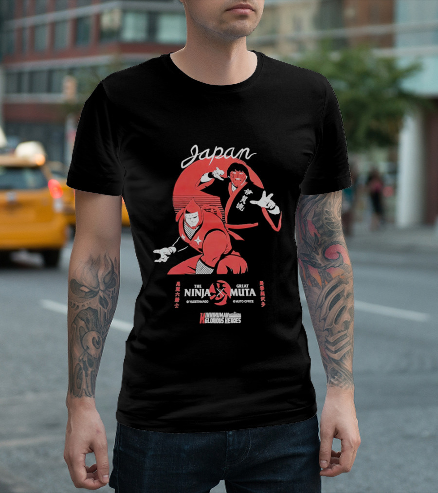 Japan Ninja X Great Muta WrestleWarriors Collaboration T-Shirt