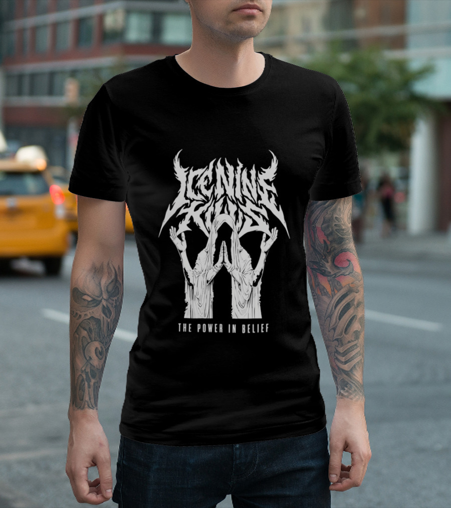 Ice Nine Kills The Power In Belief Logo Devil Horns T-Shirt