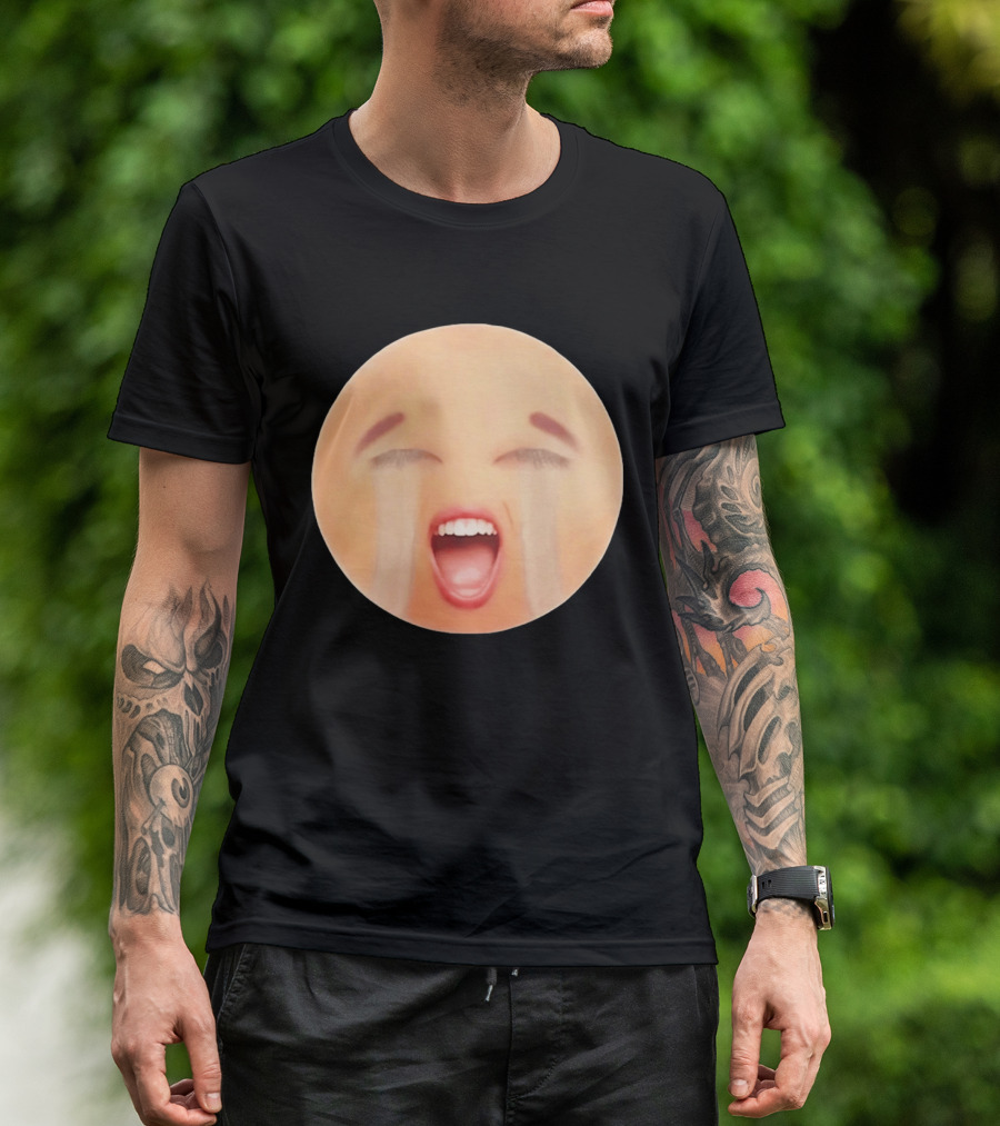 Cursed Crying Emoji Meme Face Hilarious Expression T-Shirt