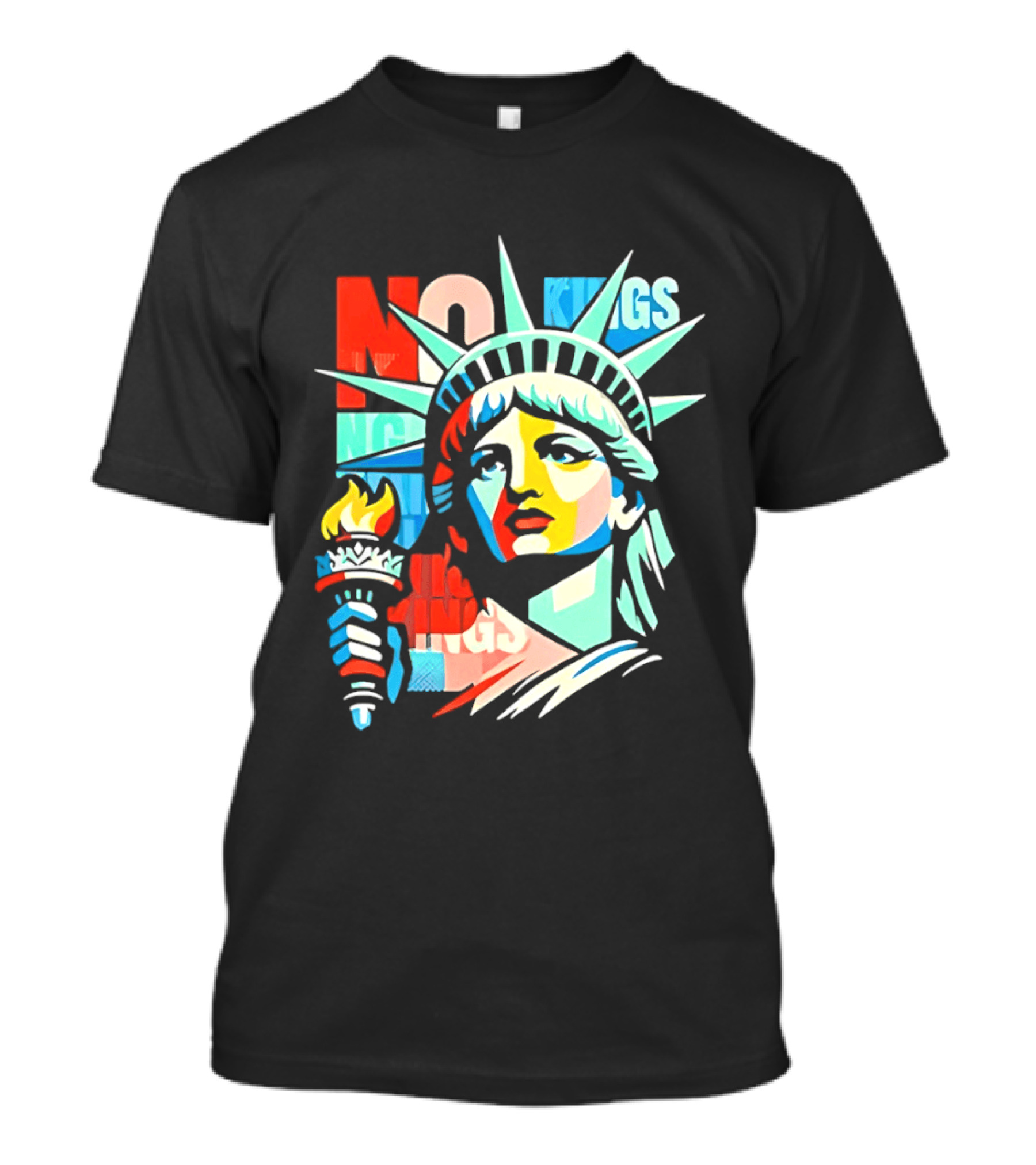 No Kings Liberty Equality Protest T-Shirt
