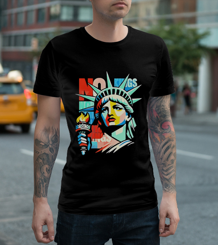 No Kings Liberty Equality Protest T-Shirt