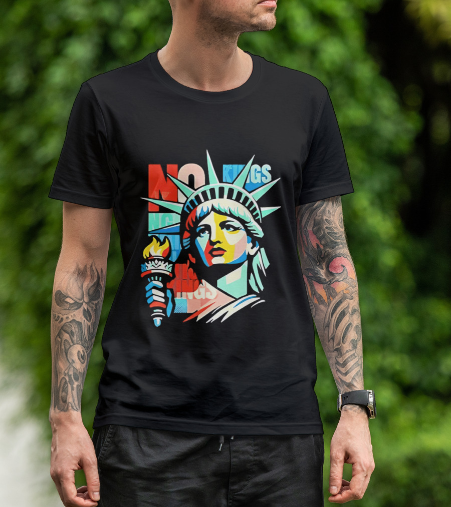 No Kings Liberty Equality Protest T-Shirt