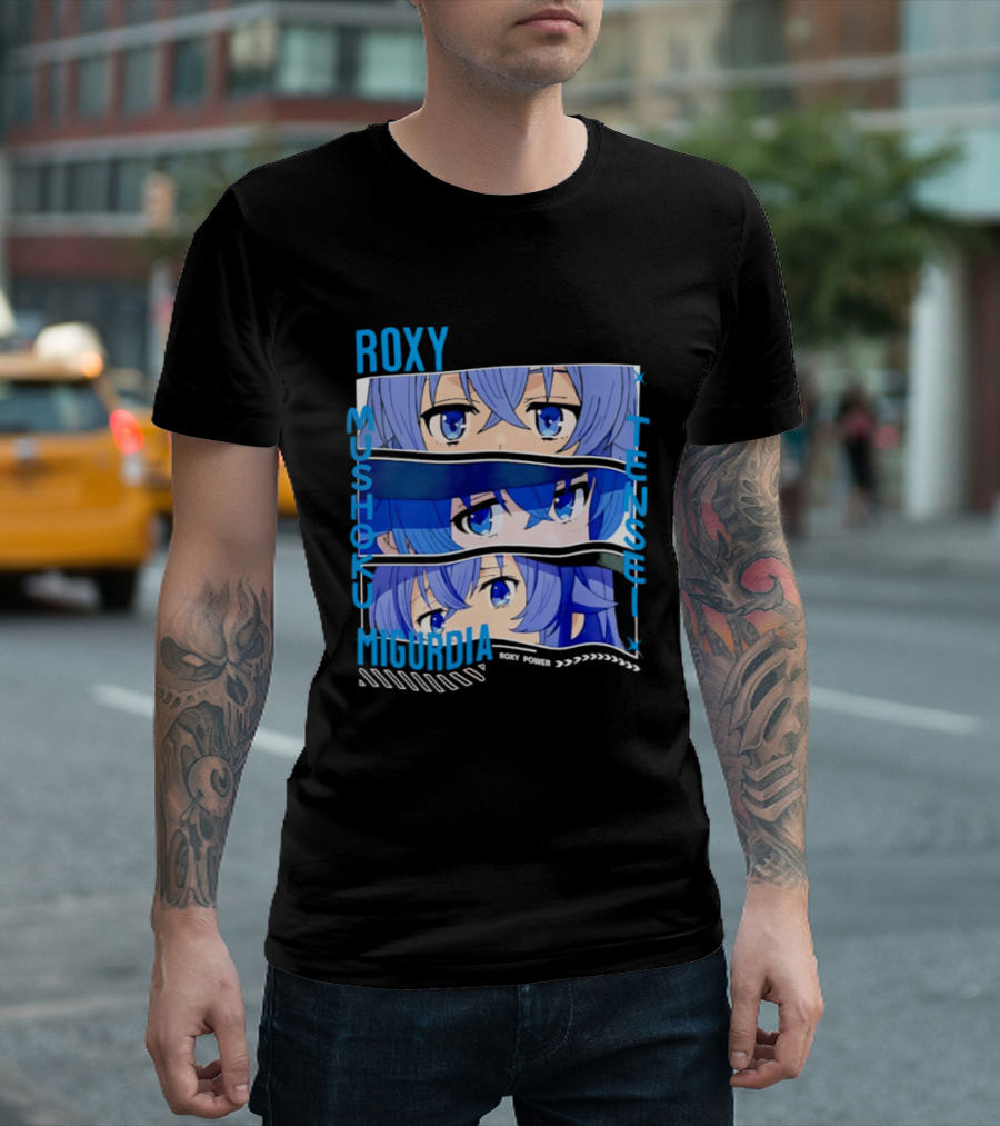 Roxy Mushoku Tensei Migurdia Anime Blue Character Eyes T-Shirt