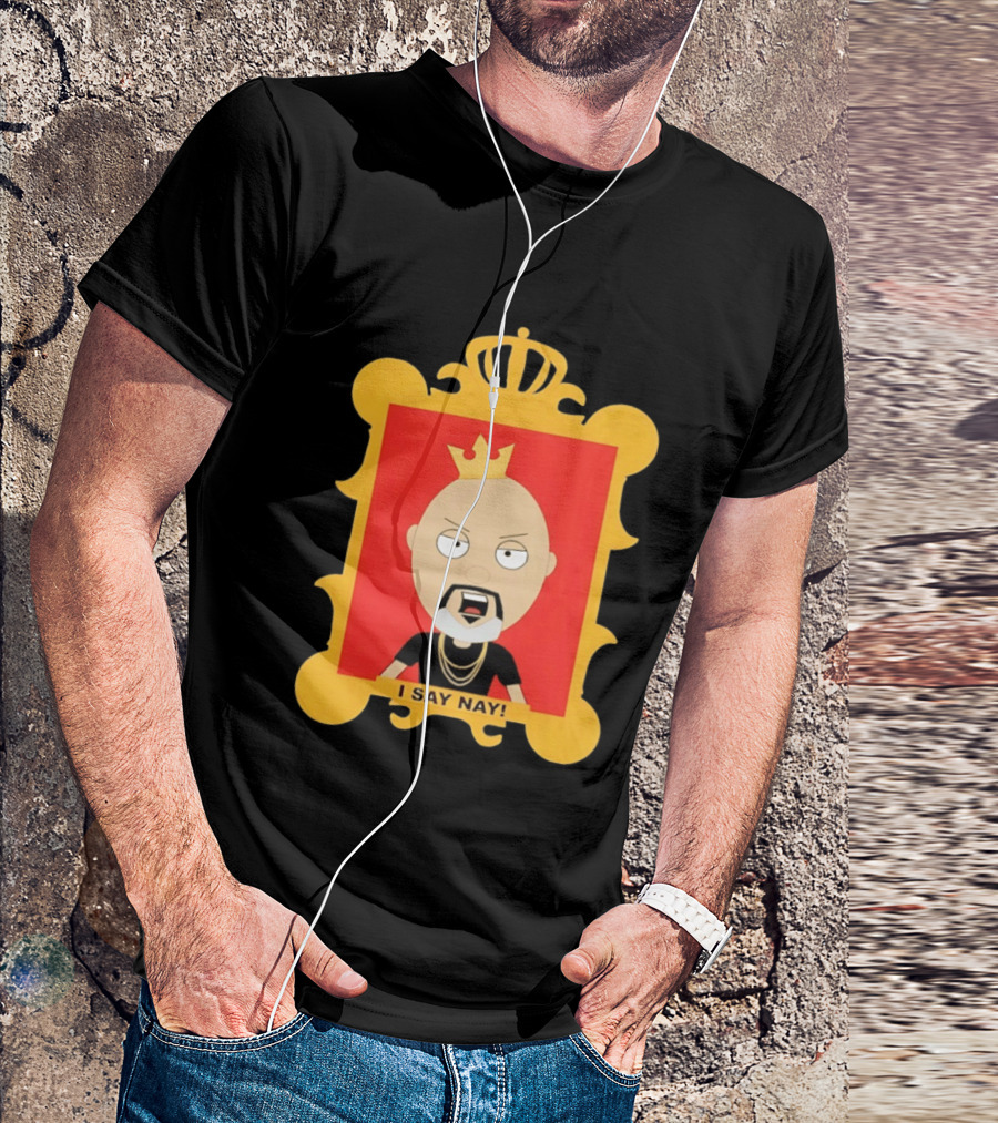 Sir Joseph I Say Nay Crowned Cartoon Character Framed Image T-Shirt
