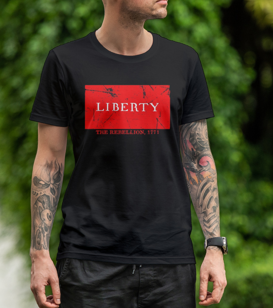 Liberty The Rebellion 1771 Red Distressed Look T-Shirt