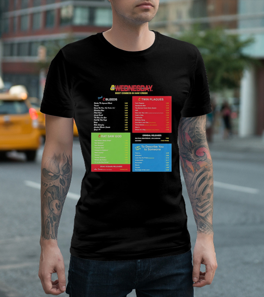 Wednesday Best Combos In Haw Creek Twin Plagues Rat Saw God Release T-Shirt