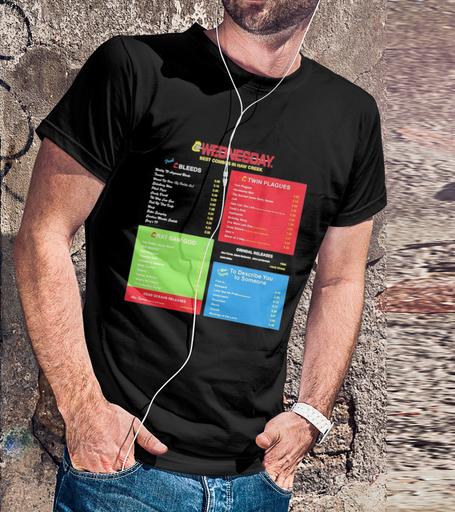 Wednesday Best Combos In Haw Creek Twin Plagues Rat Saw God Release T-Shirt