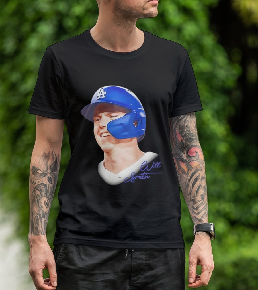 Los Angeles Dodgers MLB 2026 Big Face Will Smith Signature T-Shirt