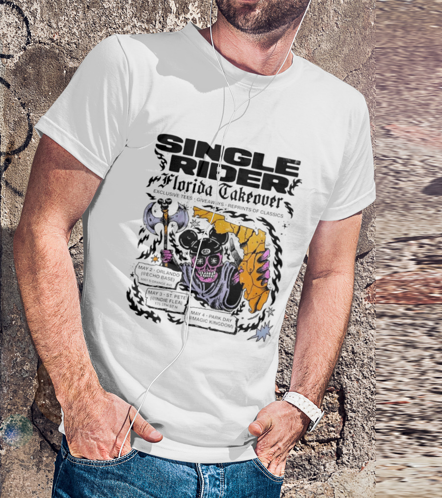 SINGLE RIDER Florida Takeover Exclusive Collectible Limited Edition T-Shirt