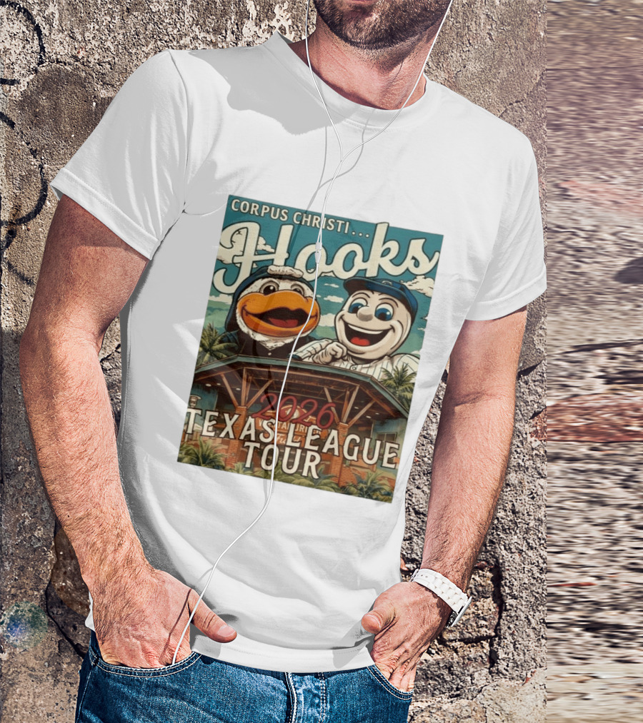 Corpus Christi Hooks 2026 Texas League Tour Stadium Fun T-Shirt