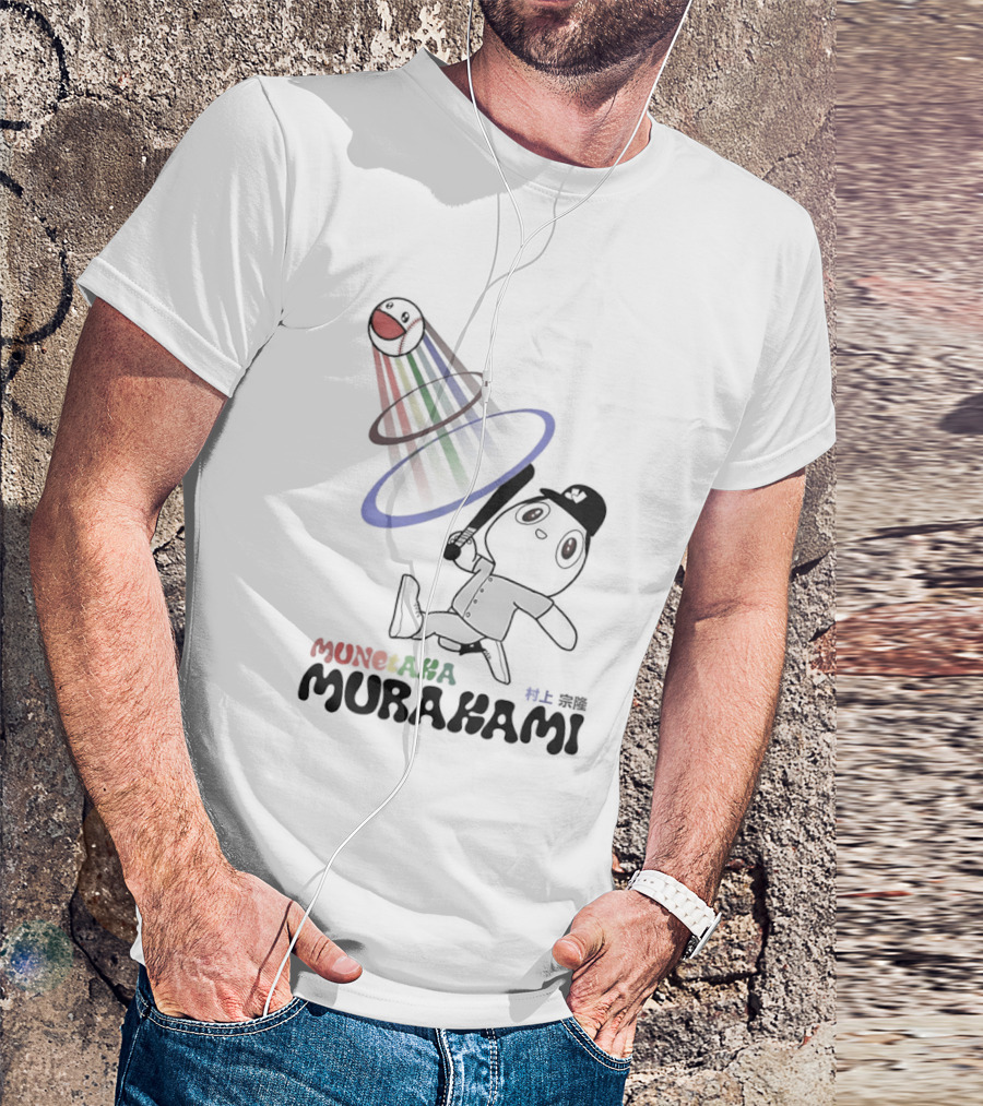 Takashi Murakami Rainbow Baseball Character Playful T-Shirt