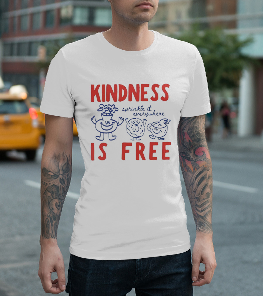 Kindness Is Free Sprinkle It Everywhere Donut Flower Vase Teacup T-Shirt