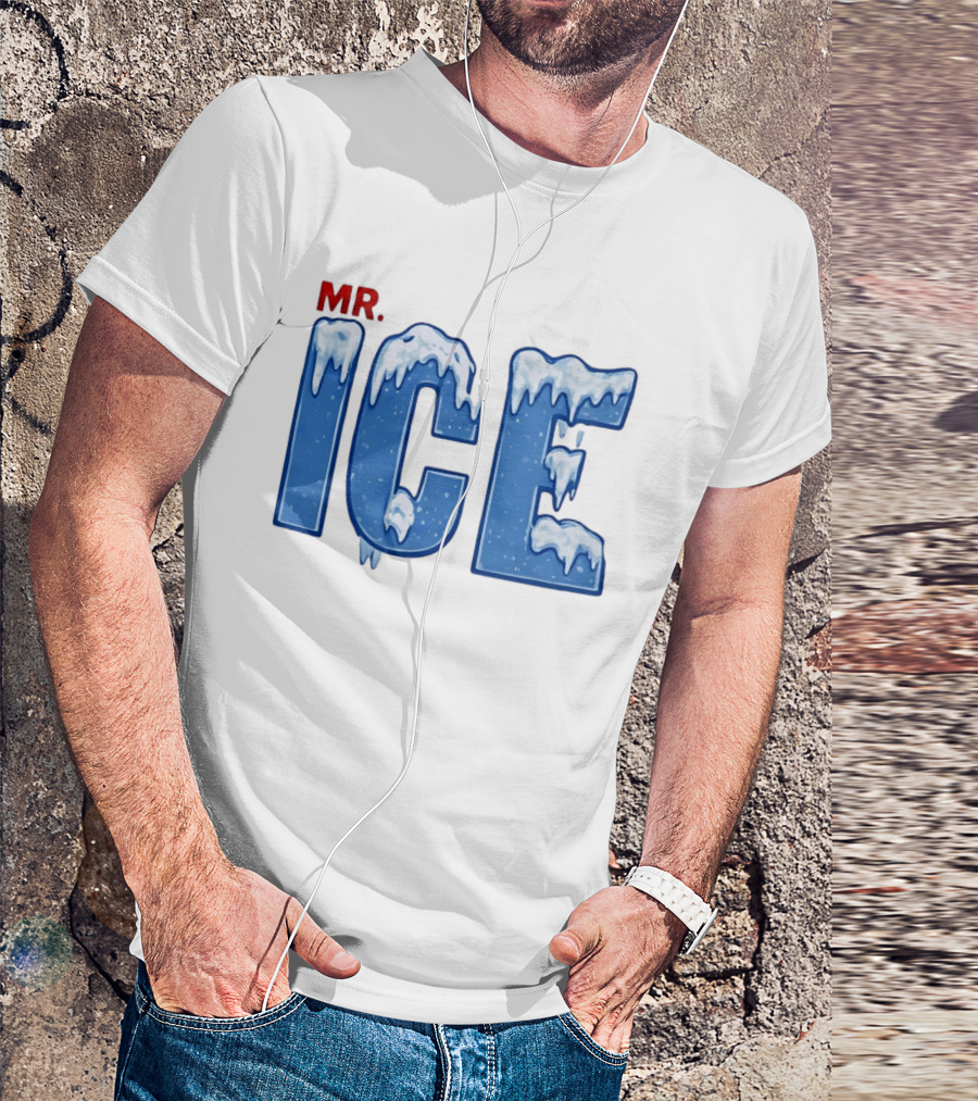 Mr ICE Snow Cover Icy Letters Frosty Winter T-Shirt