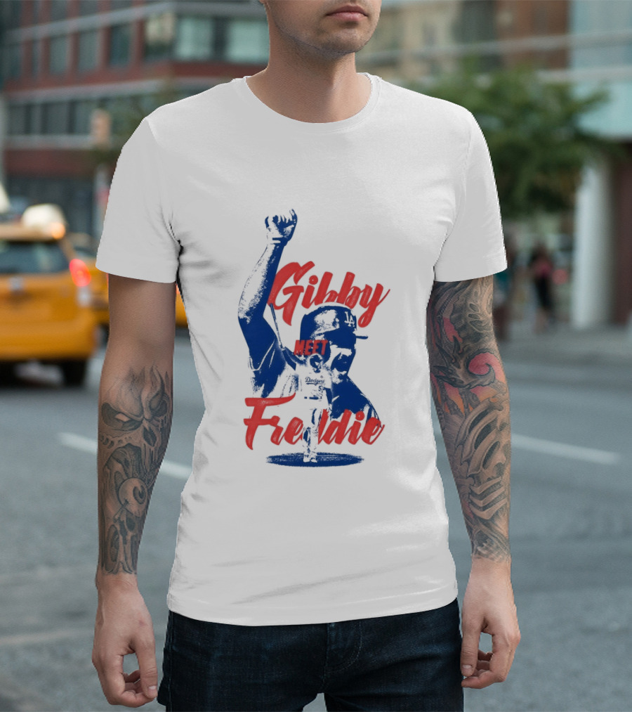 Gibby Meet Freddie Los Angeles Dodgers Baseball T-Shirt