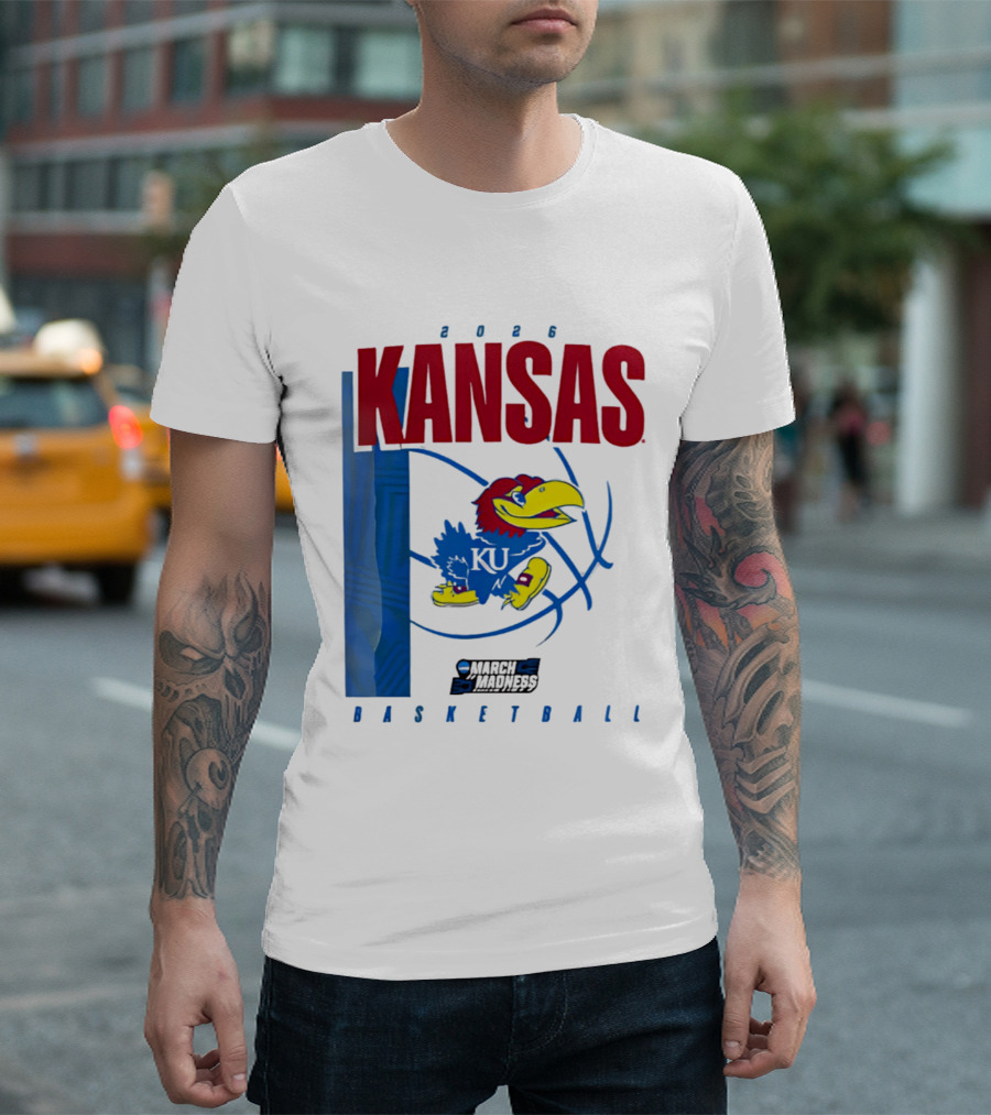 Kansas Jayhawks 2026 NCAA March Madness Basketball T-Shirt