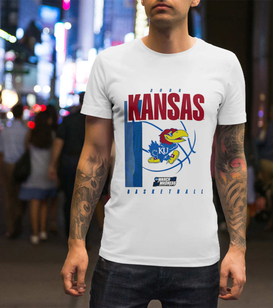 Kansas Jayhawks 2026 NCAA March Madness Basketball T-Shirt