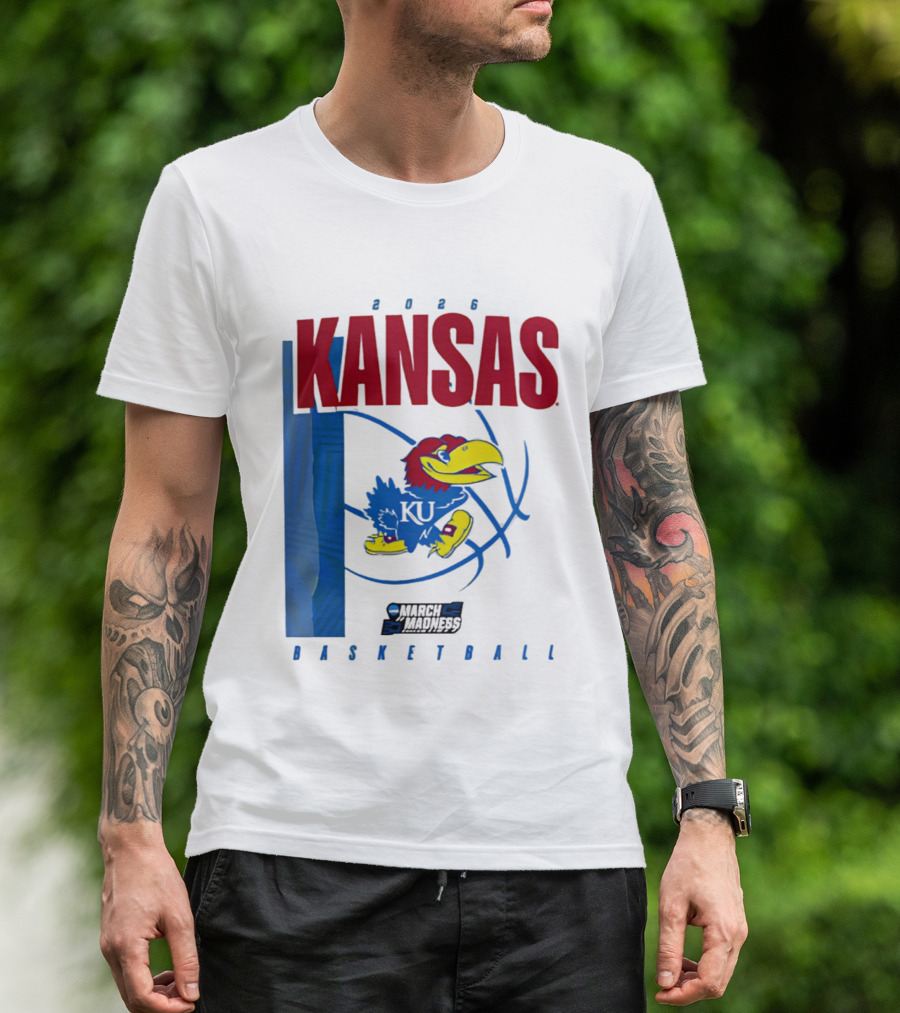 Kansas Jayhawks 2026 NCAA March Madness Basketball T-Shirt