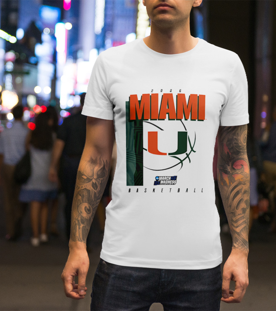 2026 Miami Hurricanes March Madness Basketball NCAA T-Shirt