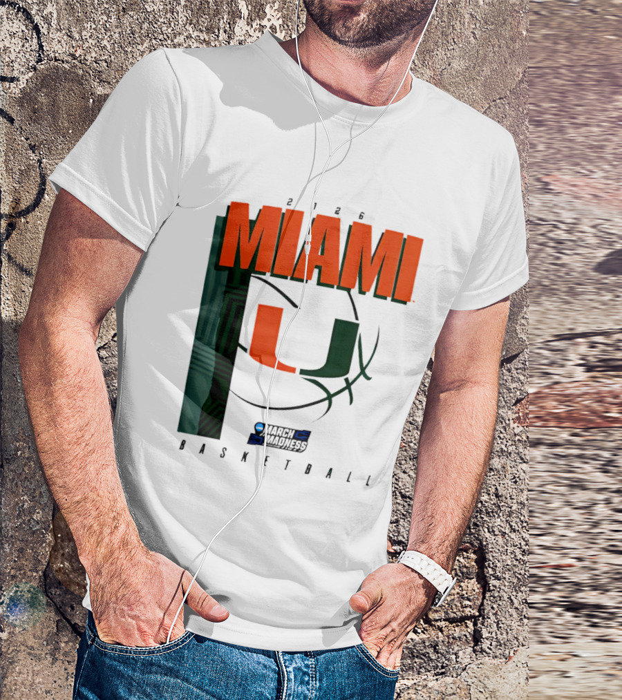 2026 Miami Hurricanes March Madness Basketball NCAA T-Shirt