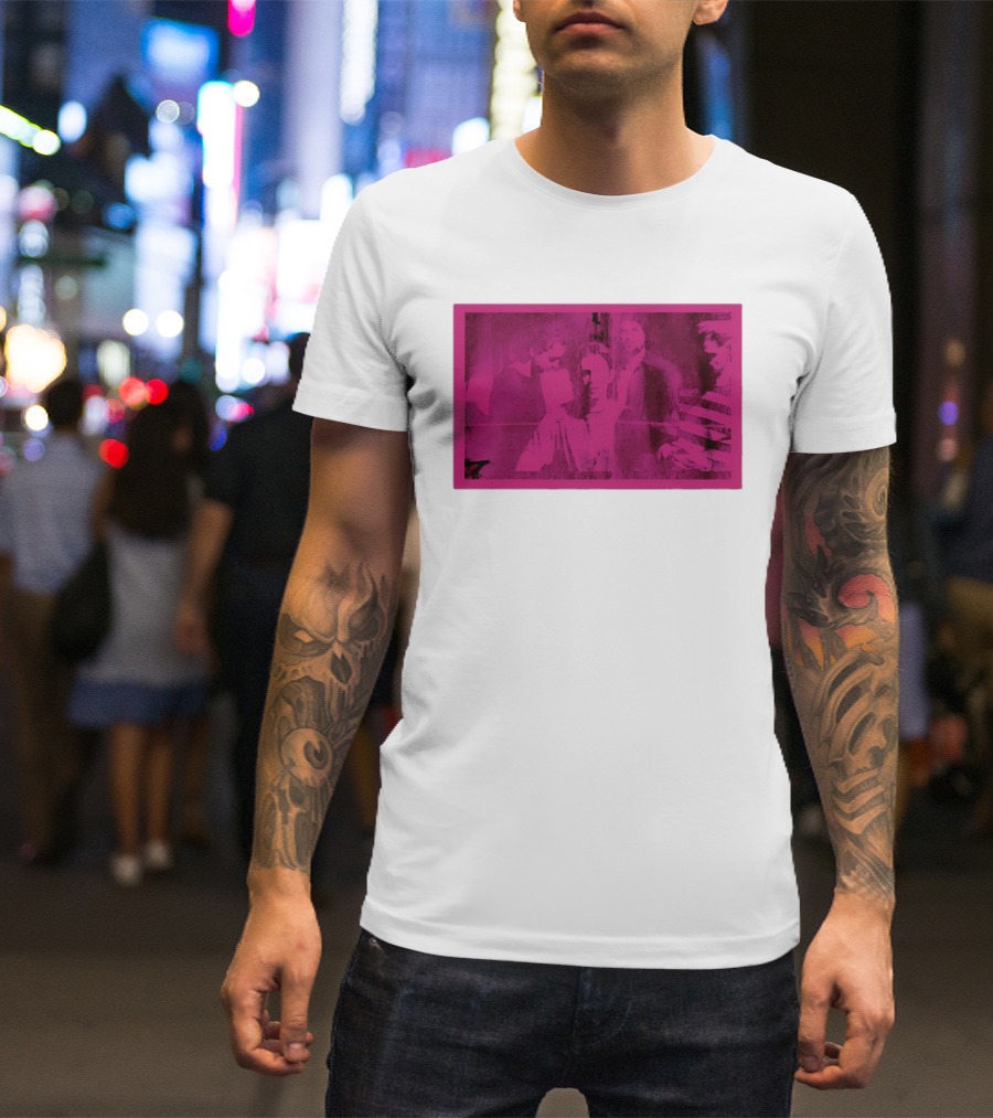Frail State Of Mind Pink Abstract Band Collage T-Shirt