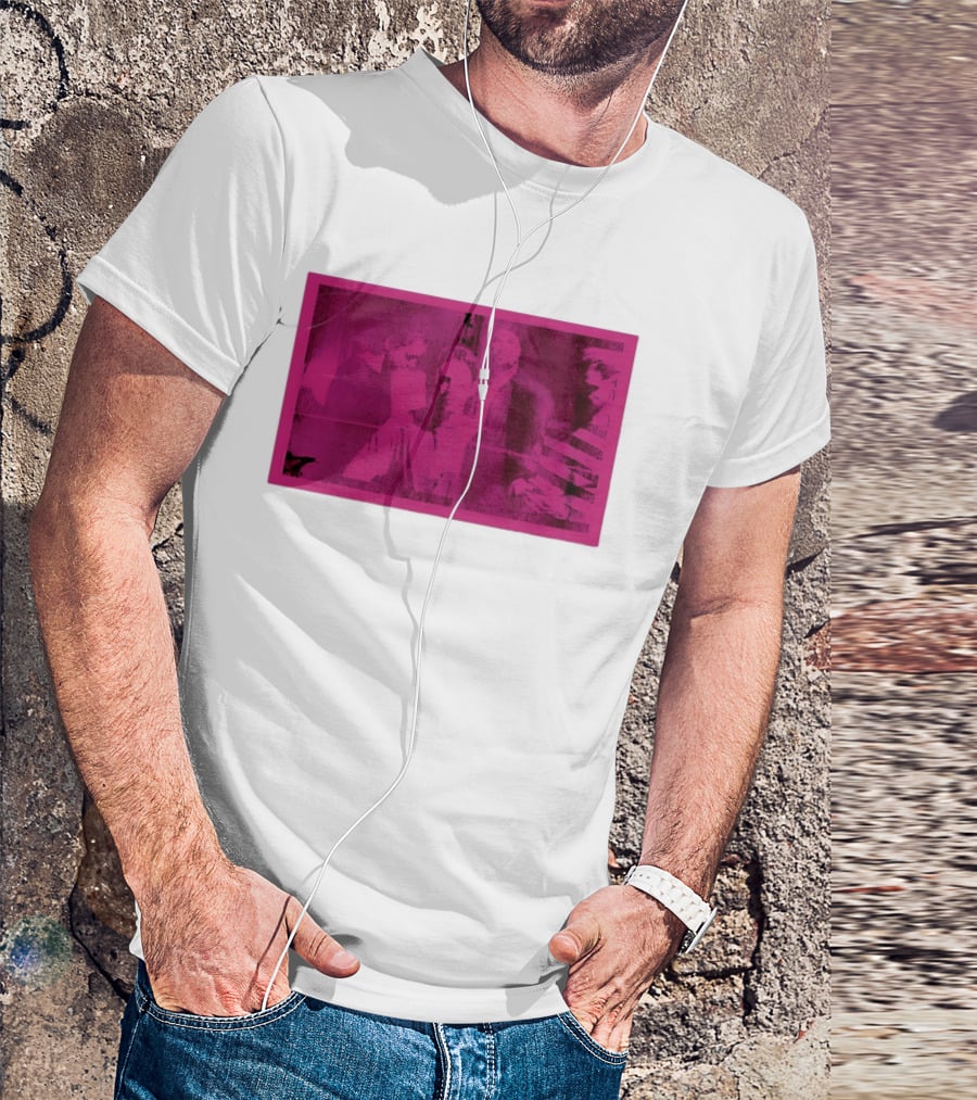 Frail State Of Mind Pink Abstract Band Collage T-Shirt