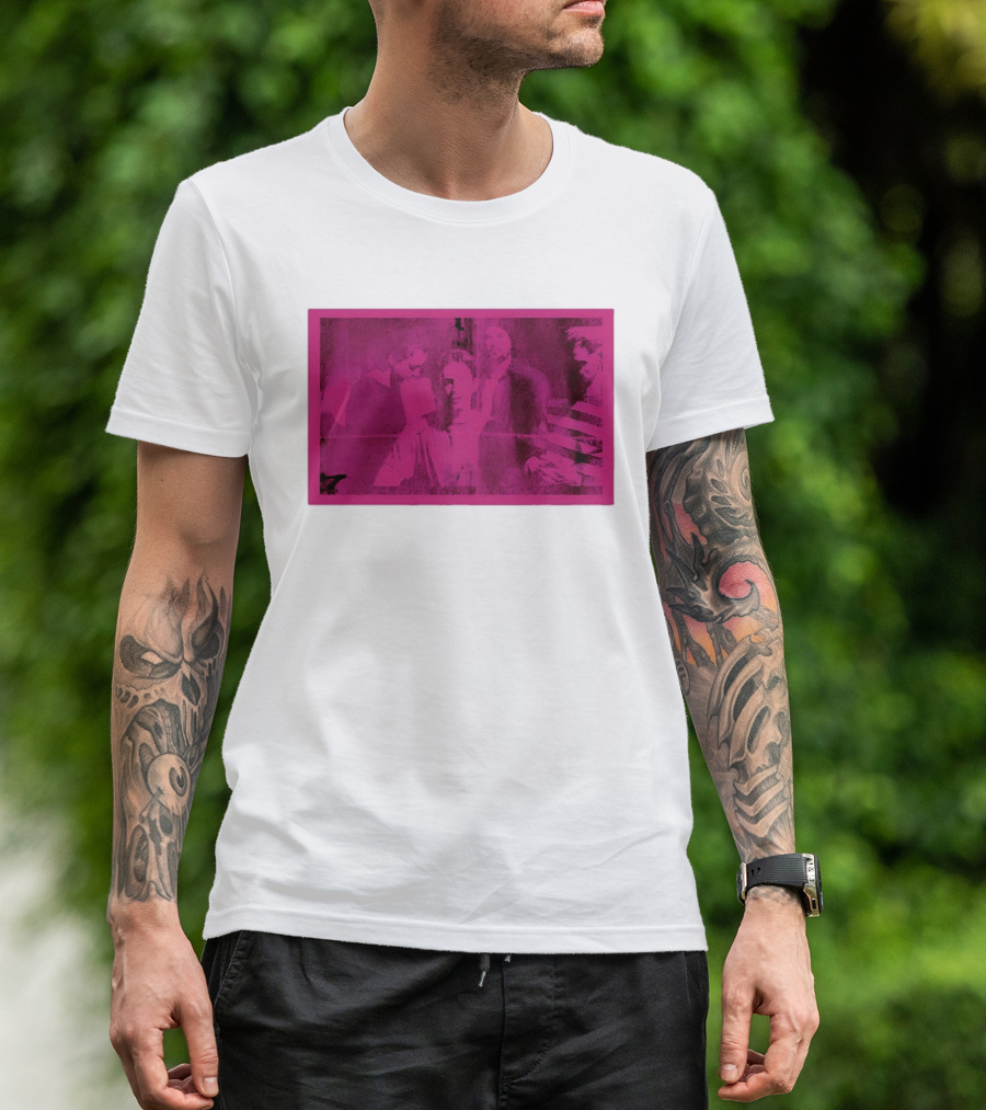 Frail State Of Mind Pink Abstract Band Collage T-Shirt