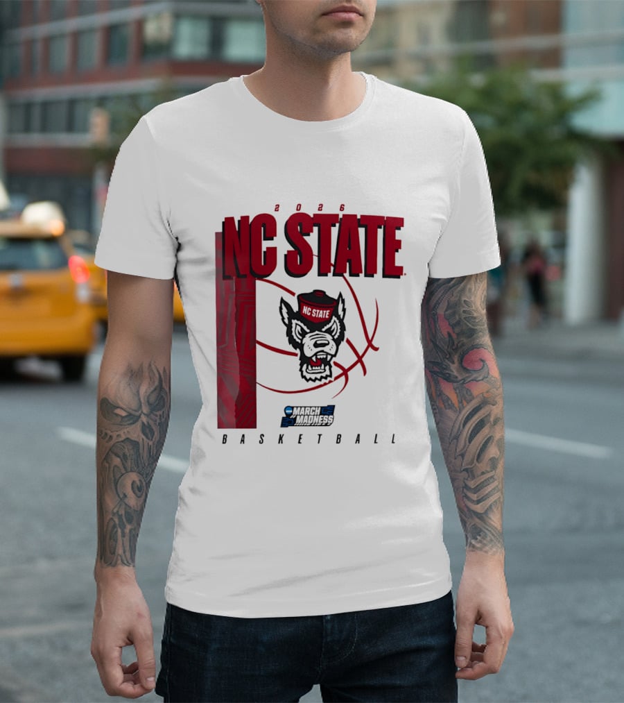 N.C. State Wolfpack 2026 March Madness Basketball T-Shirt