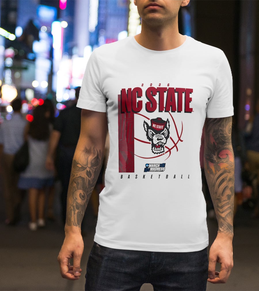 N.C. State Wolfpack 2026 March Madness Basketball T-Shirt