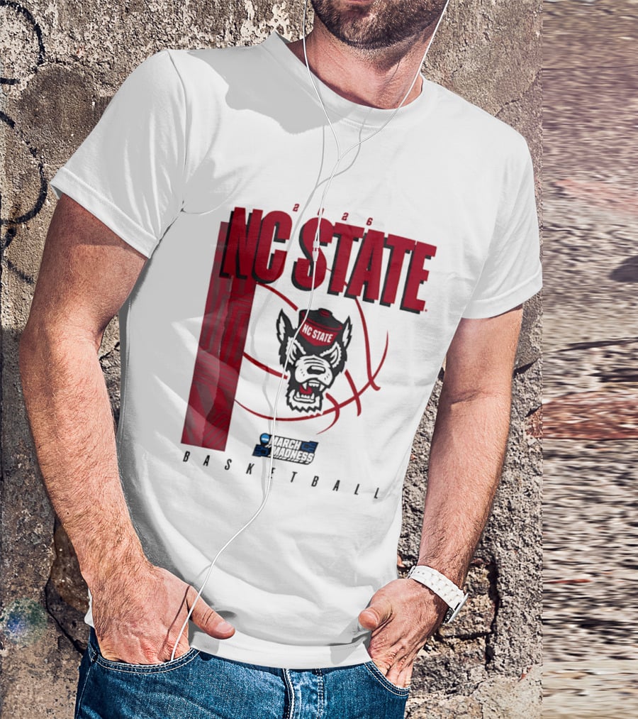 N.C. State Wolfpack 2026 March Madness Basketball T-Shirt