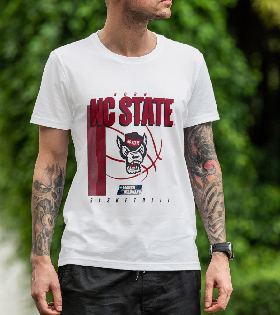 N.C. State Wolfpack 2026 March Madness Basketball T-Shirt