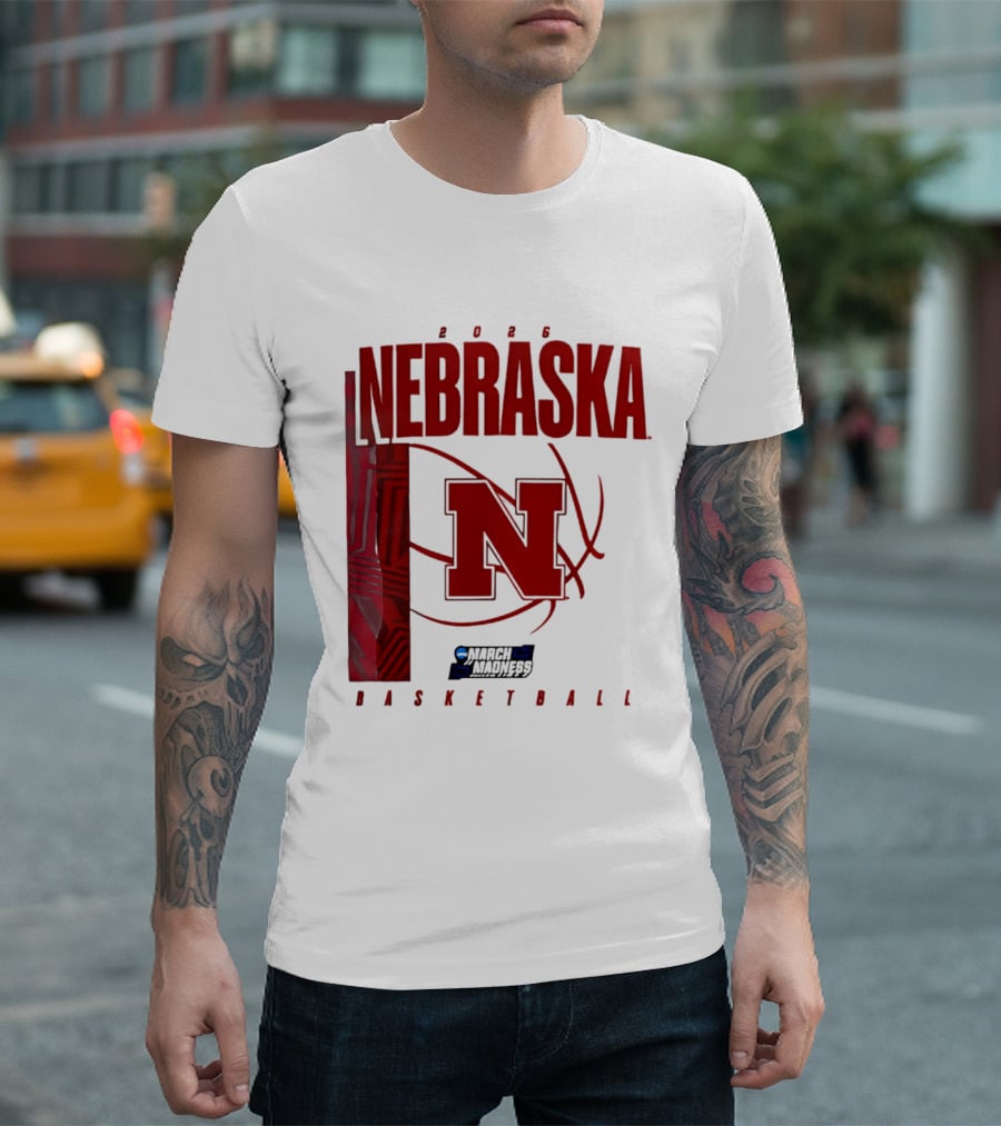 Nebraska Huskers 2026 March Madness Basketball NCAA T-Shirt