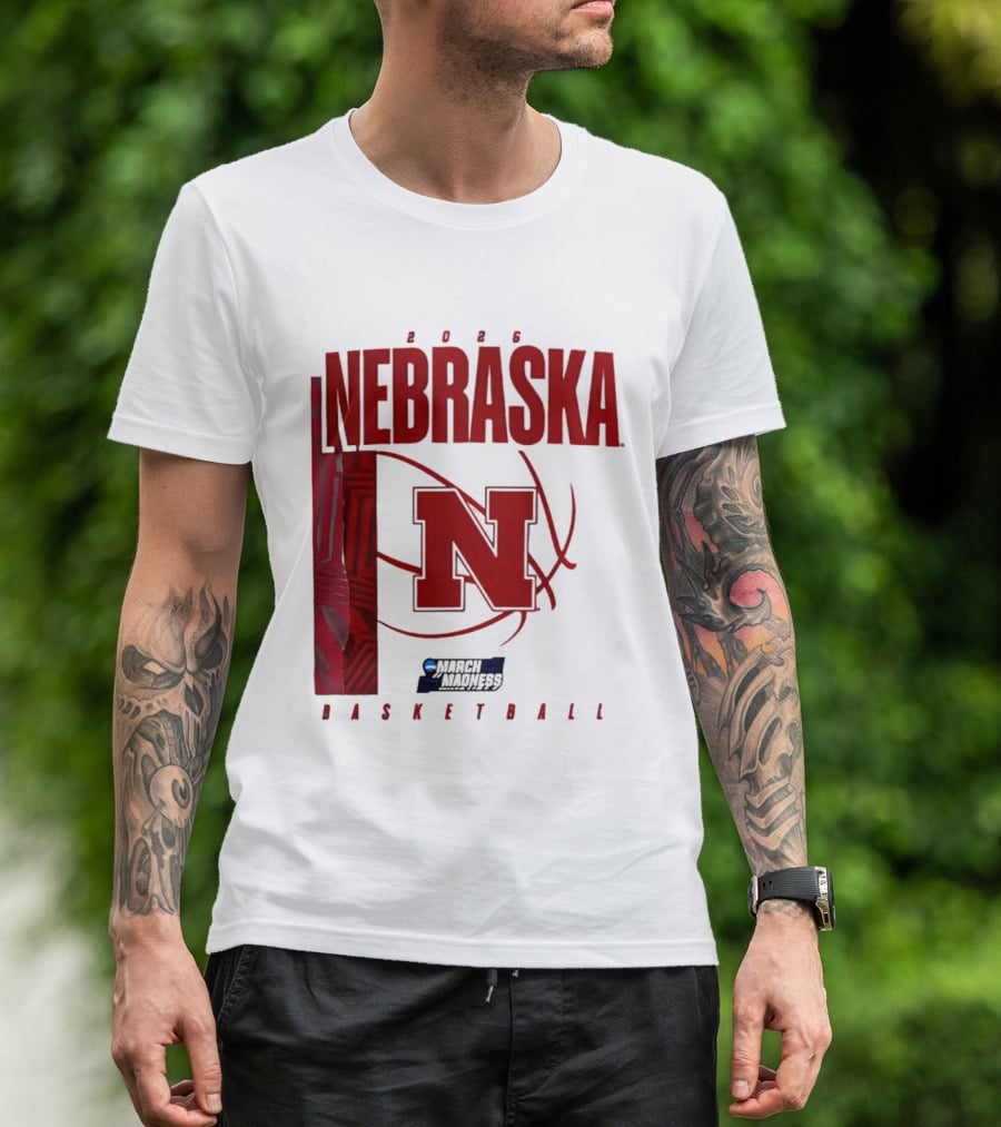 Nebraska Huskers 2026 March Madness Basketball NCAA T-Shirt