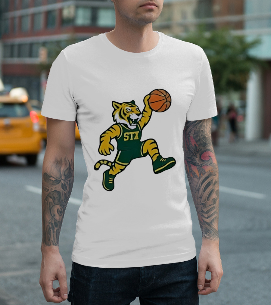 Northern Michigan Wildcats Basketball STX Tiger Dunking T-Shirt
