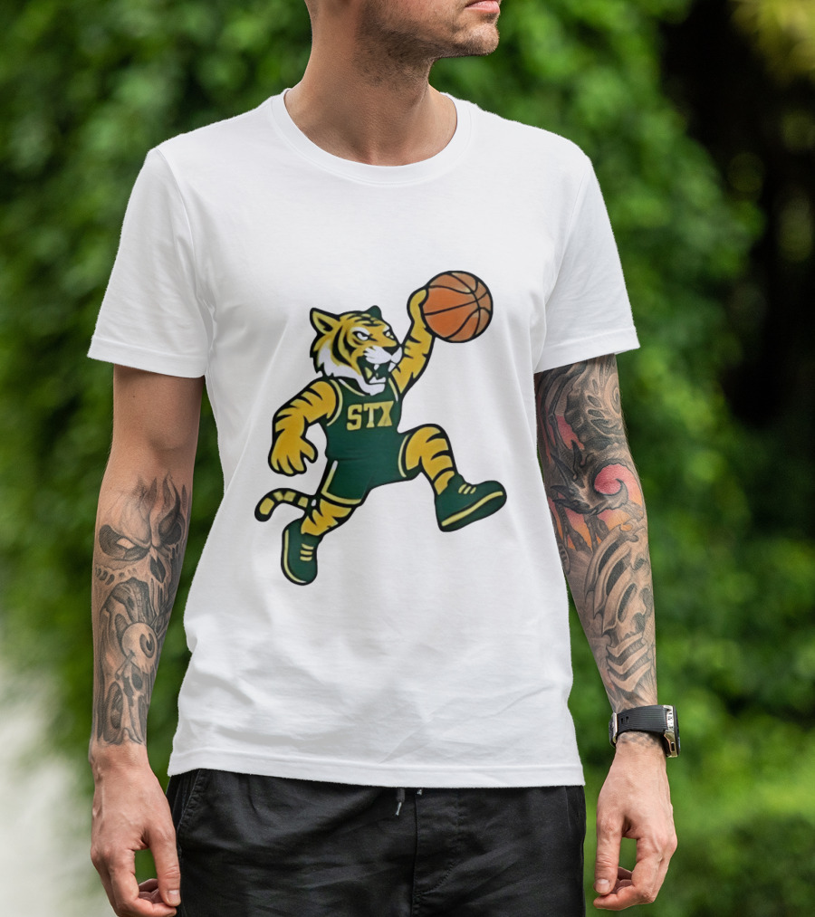Northern Michigan Wildcats Basketball STX Tiger Dunking T-Shirt