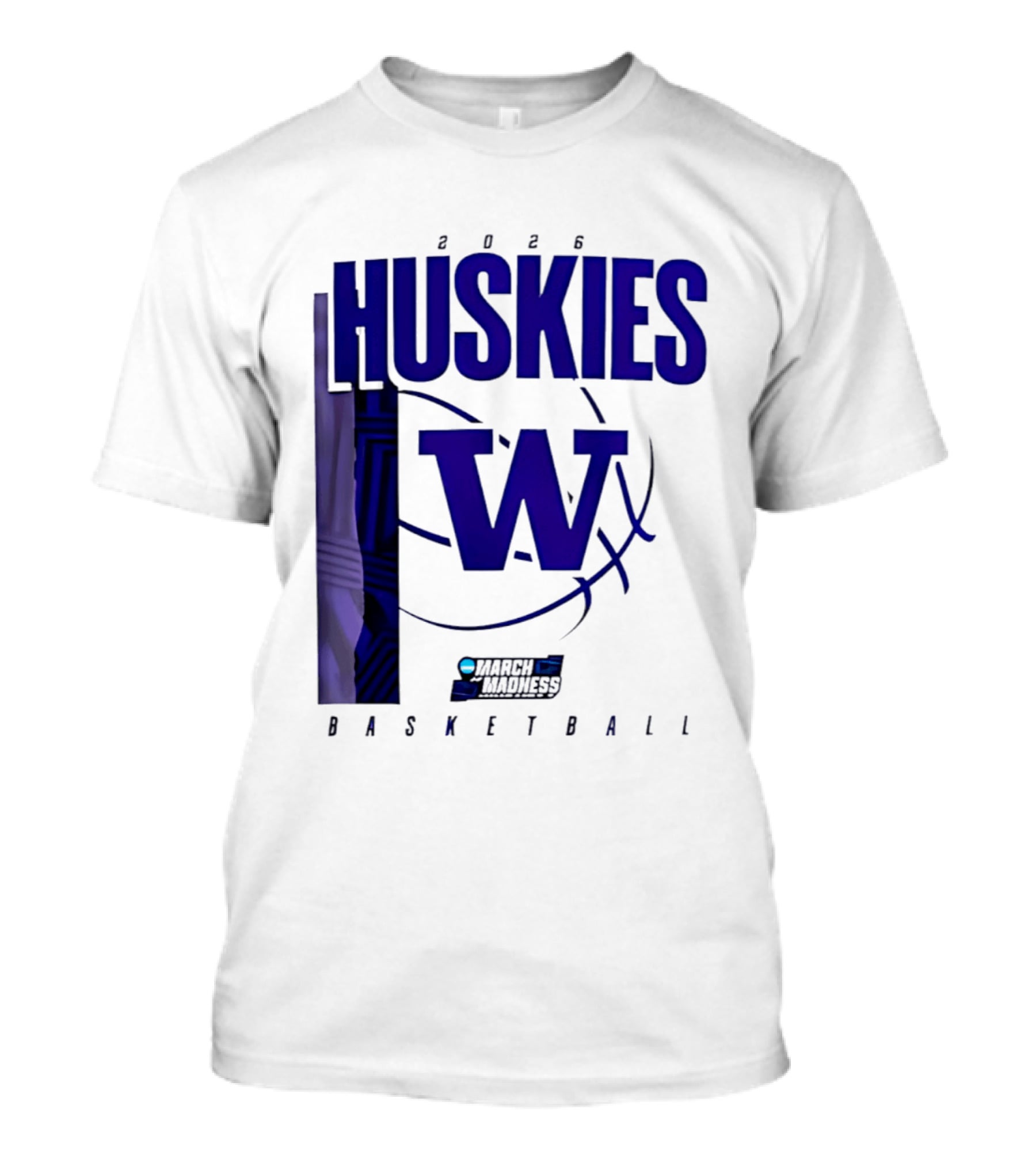 2026 Huskies W March Madness Basketball T-Shirt