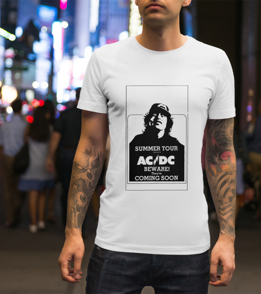 AC DC Summer Tour Beware Coming Soon T-Shirt