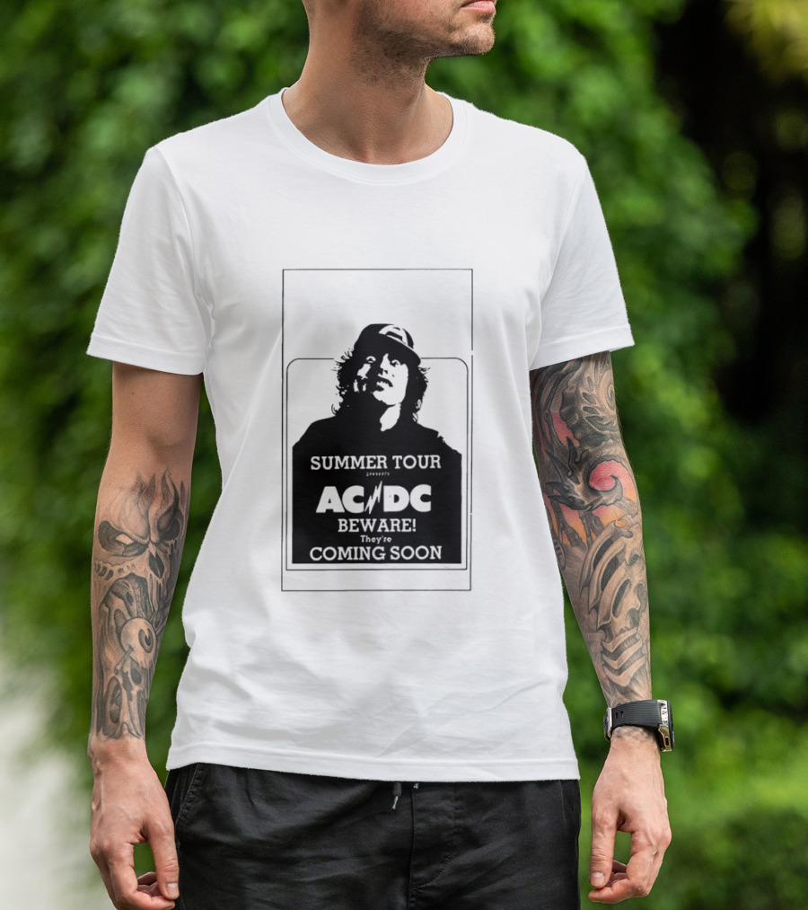AC DC Summer Tour Beware Coming Soon T-Shirt