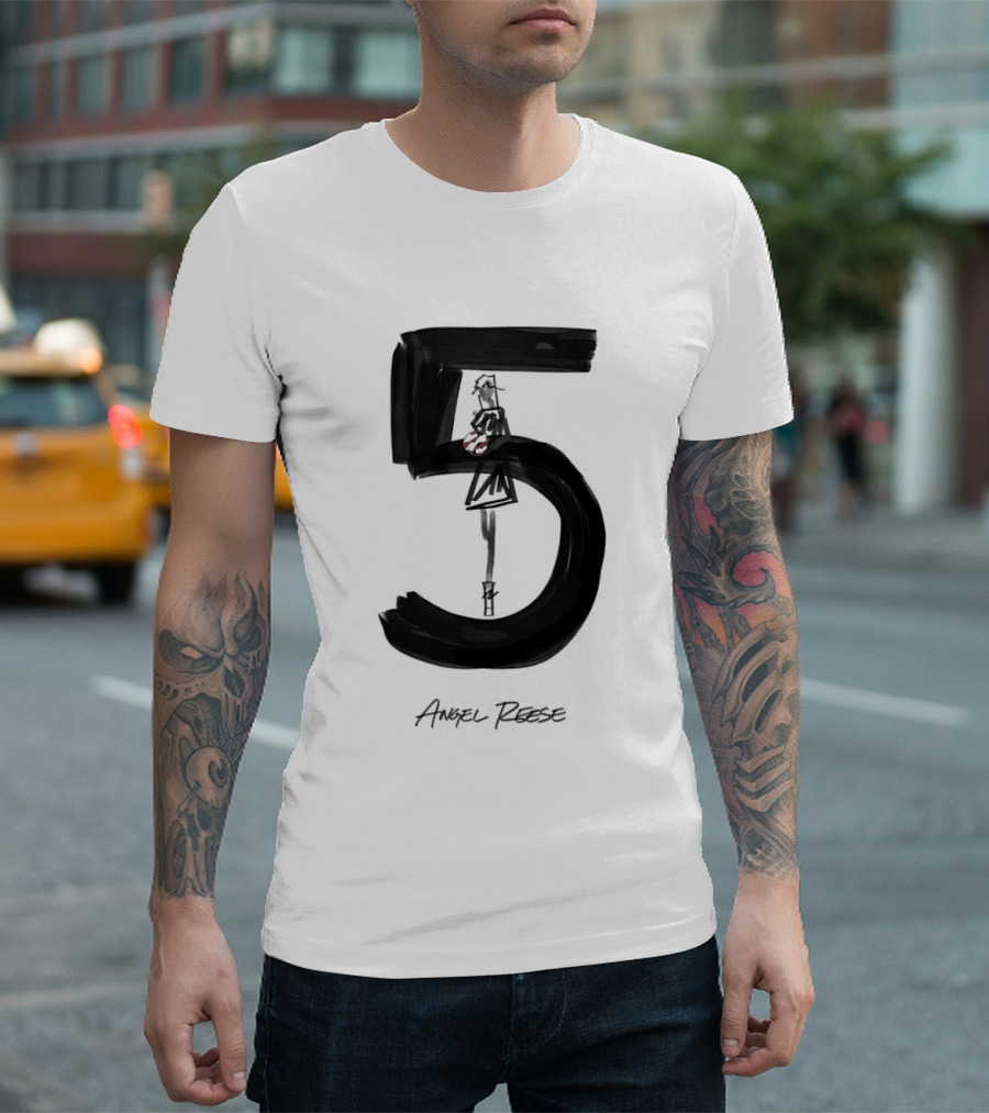 Angel Reese 5 Chicago Sky Basketball T-Shirt