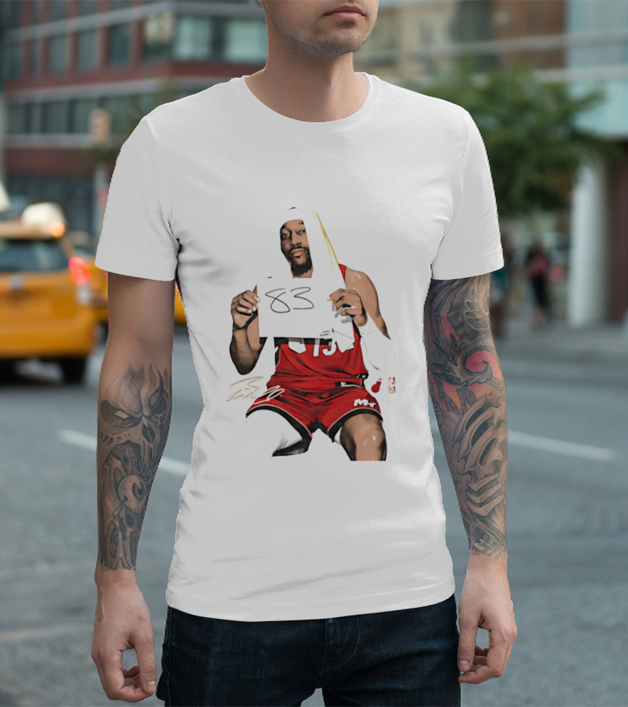 Bam 83 Miami Heat Bam Adebayo 13 Player Collage T-Shirt